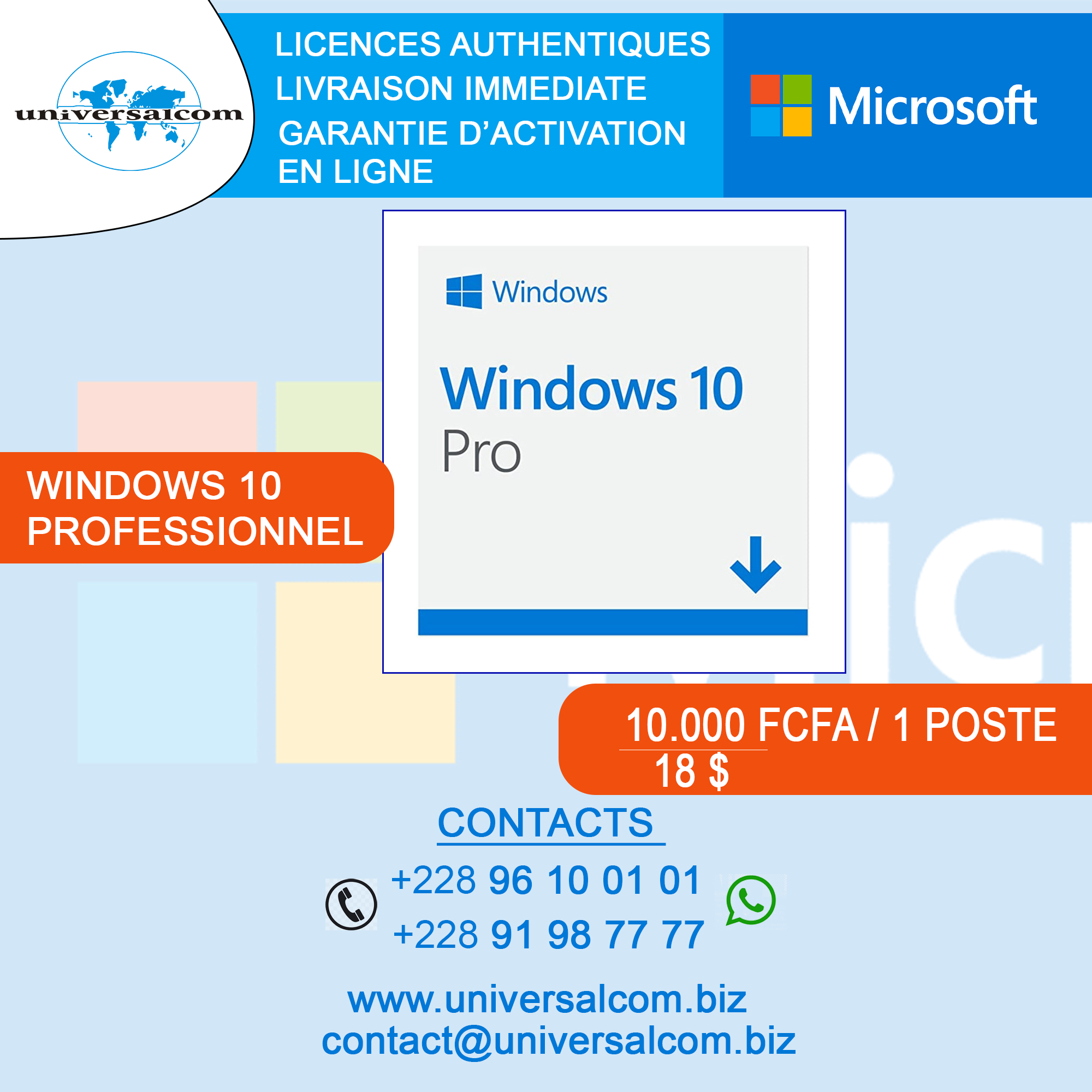 Microsoft windows 10 Professionnel